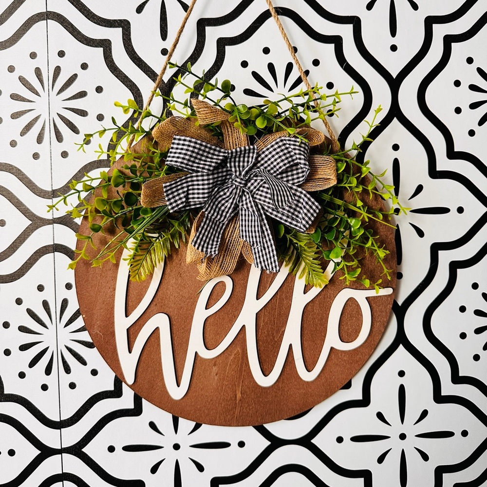 12 inch Hello Door Hanger